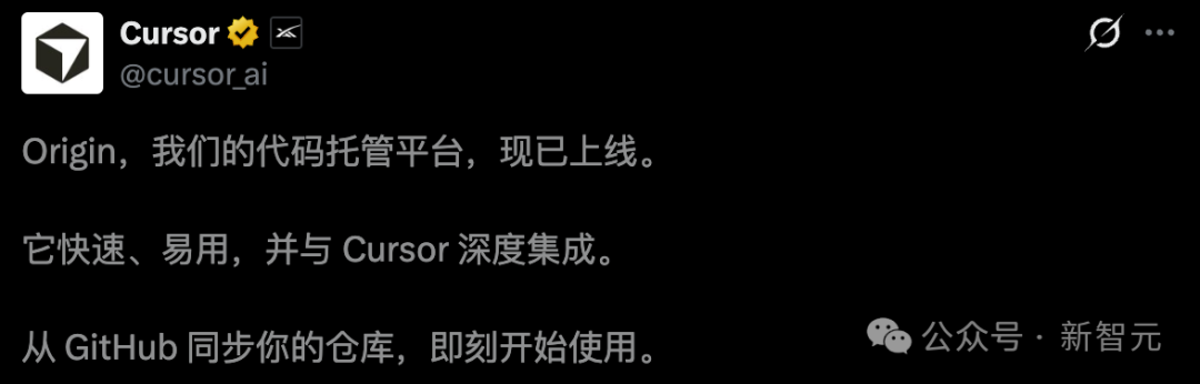 Cursor 做 Origin，不是干掉 GitHub，而是重做 Agent 的代码协作层